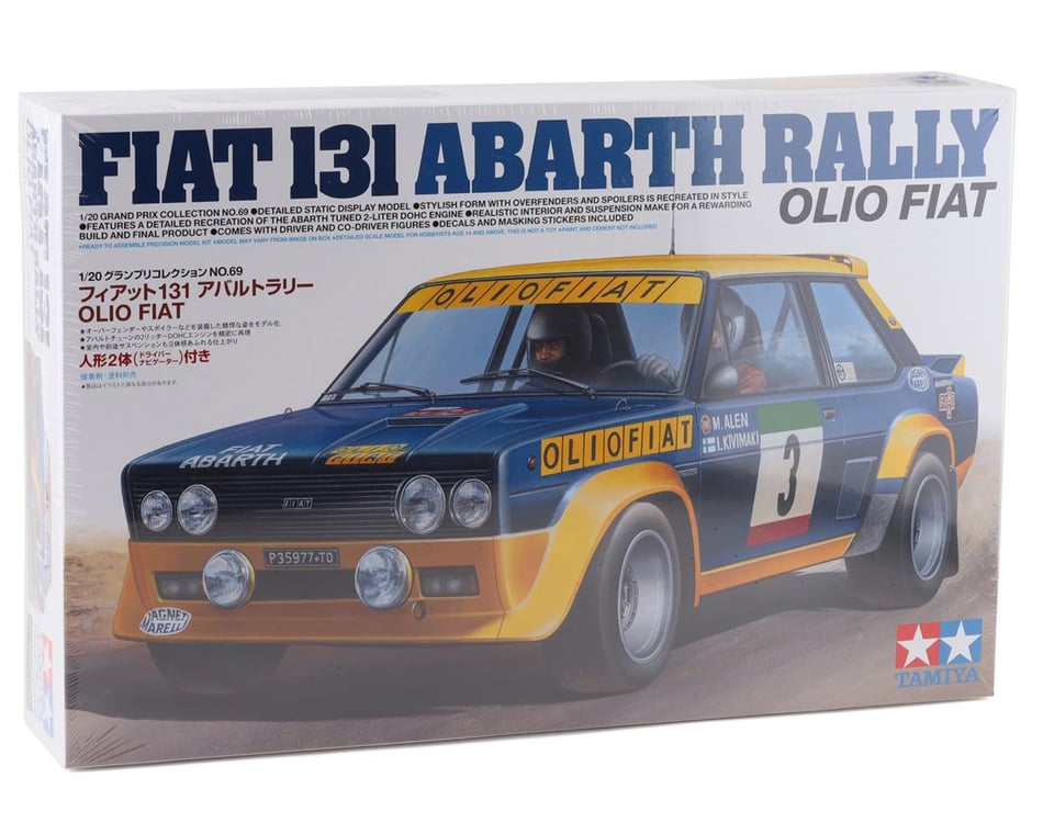 Tamiya 1/20 131 Abarth Rally Olio Fiat Model Kit [TAM20069