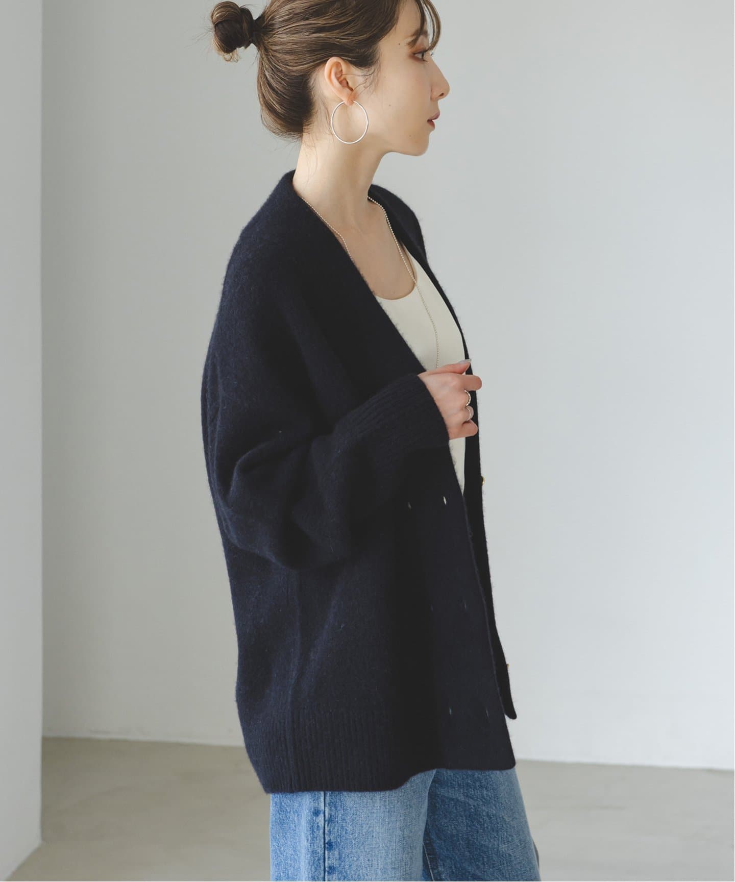 YAK/ヤク ダブルボタンニットカーディガン（ニット／セーター）｜NOBLE