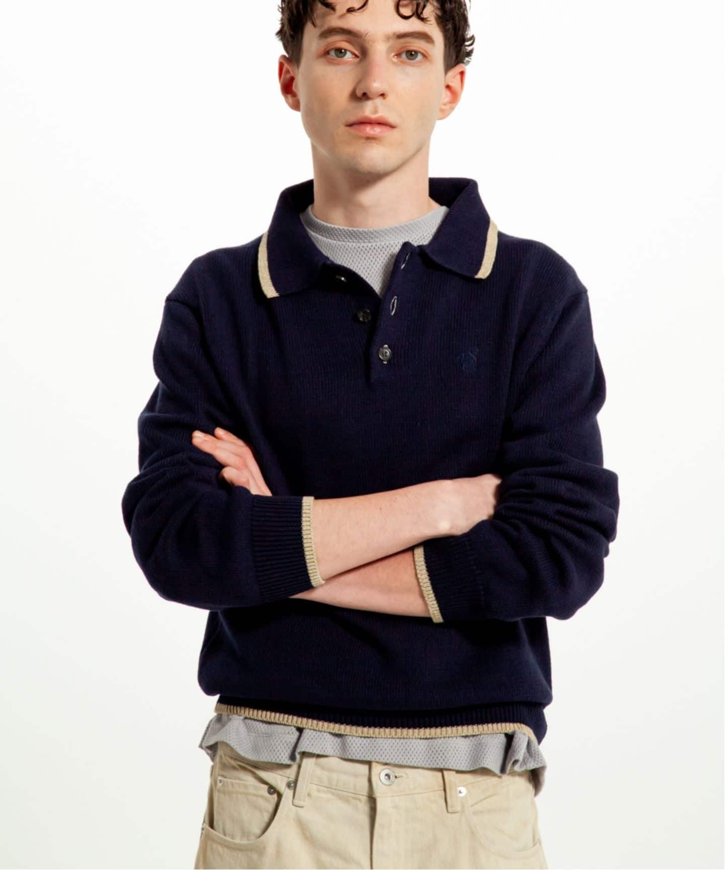 SimplyComplicated/シンプリーコンプリケイテッド EDGE LINE KNIT