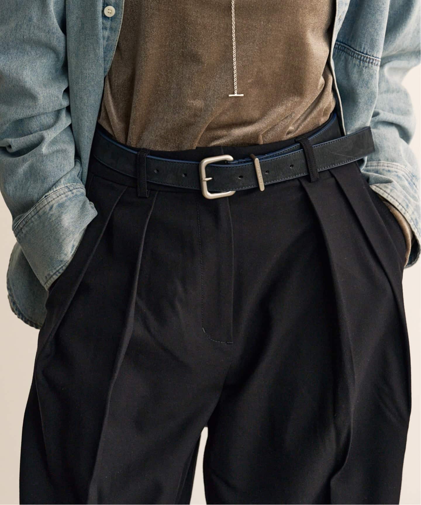 ETRE TOKYO ヌバックレザースクエアバックルベルト（ベルト）｜BOICE