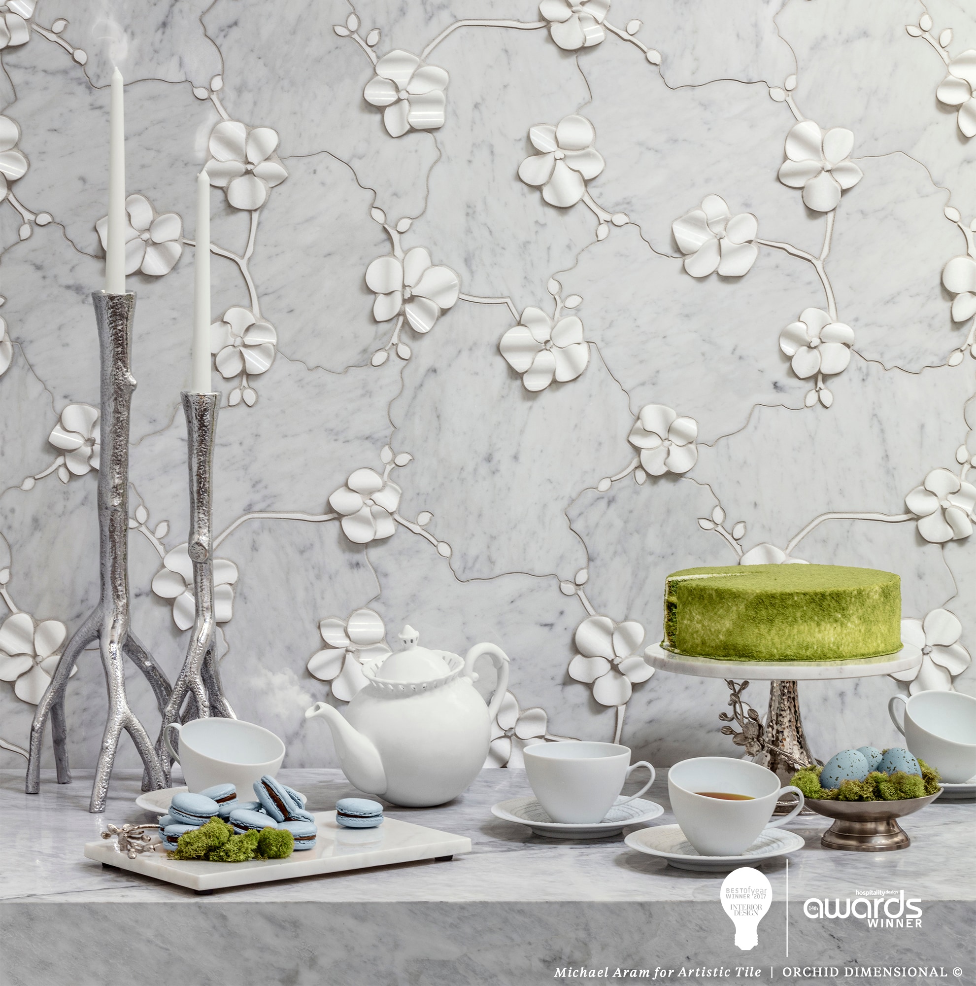 Floral Tile | Stone, Glass, Ceramic & More | Artistic Tile