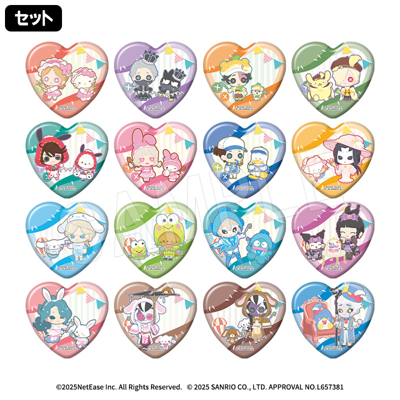 トレーディングハート缶バッジ（ミニキャラ） 1pcs【FUN'S PROJECT MALL】