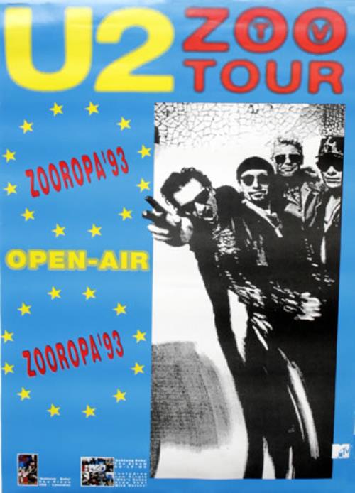U2/ZOO TV ツアー ポスター B2 U2 / ZOO TV Tour Japan 1993 Japan
