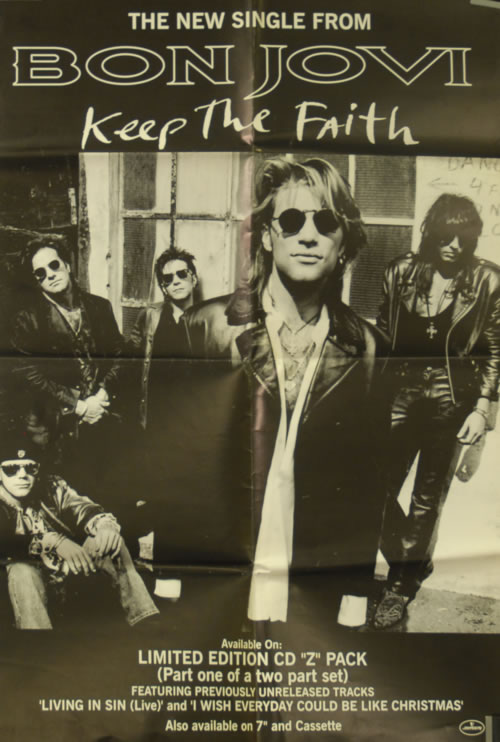 Bon Jovi Keep The Faith UK Promo poster (615455)