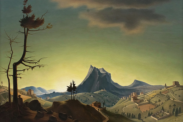 Evening landscape by Franz Sedlacek Jigsaw Puzzle by Franz
