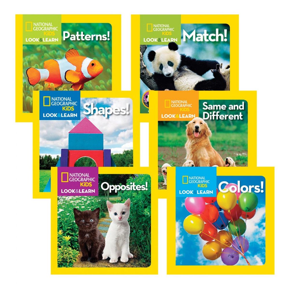 National Geographic Look and Learn Board Books - Set of 6