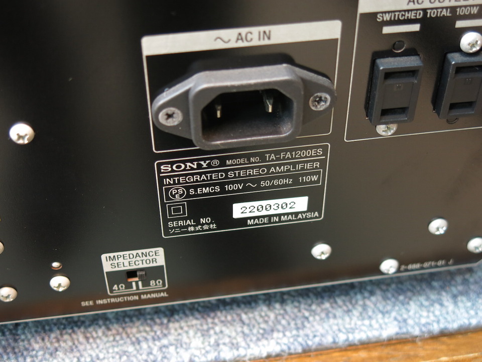 TA-FA1200ES SONY - 中古オーディオ 高価買取・販売 ハイファイ堂