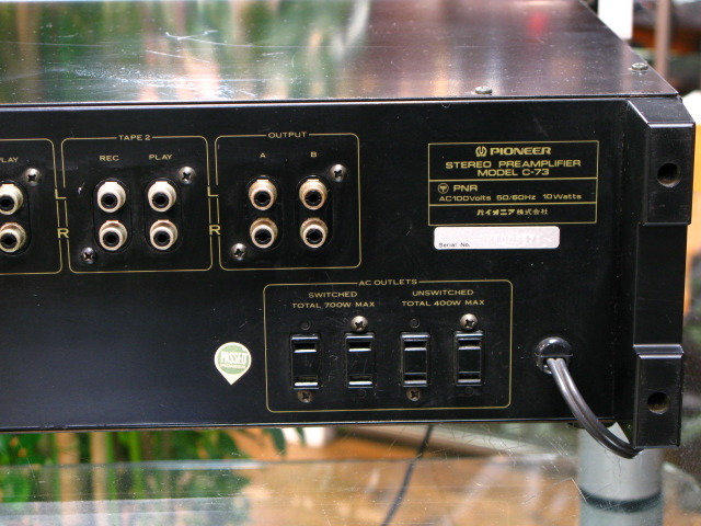 PIONEER パイオニア C-73 アンプ Pioneer C-73の仕様 パイオニア