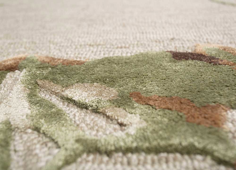 Genesis Beige & Brown Hand Tufted Wool & Viscose Rugs - Tnq-4390