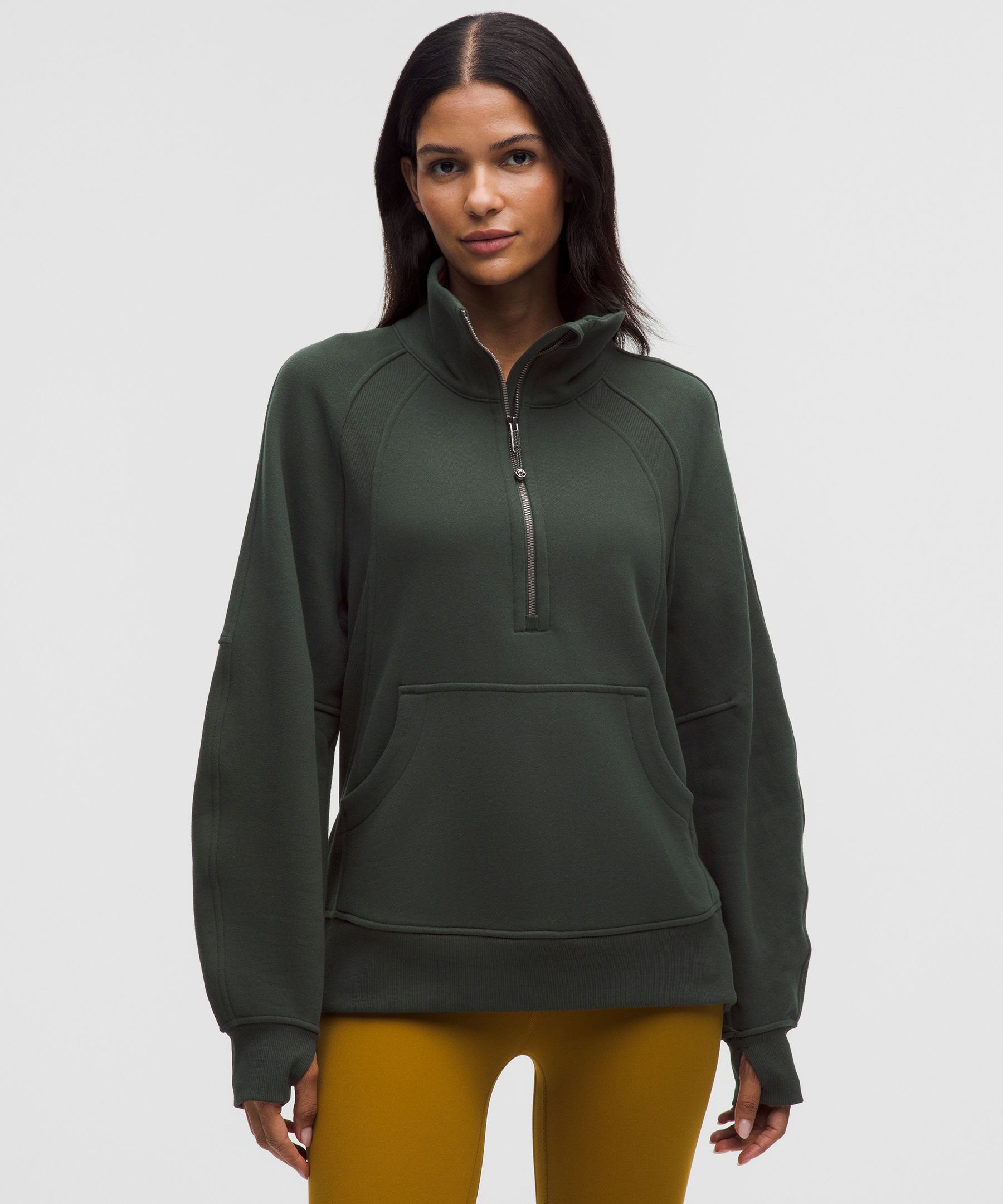 Scuba Oversized Funnel-Neck Half Zip *Long | Women's Hoodies