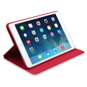 L.LA Case and Stand for iPad Air - White / Red