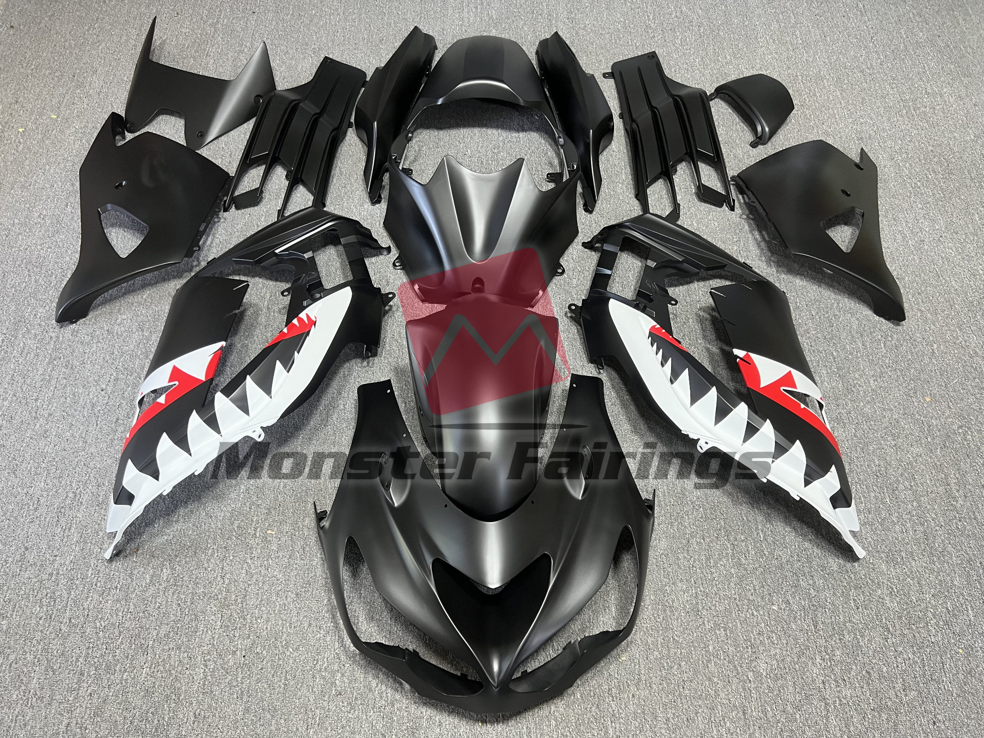 Kawasaki ZX14R 2012-2025 Gunmetal Gray Shark ABS Fairings