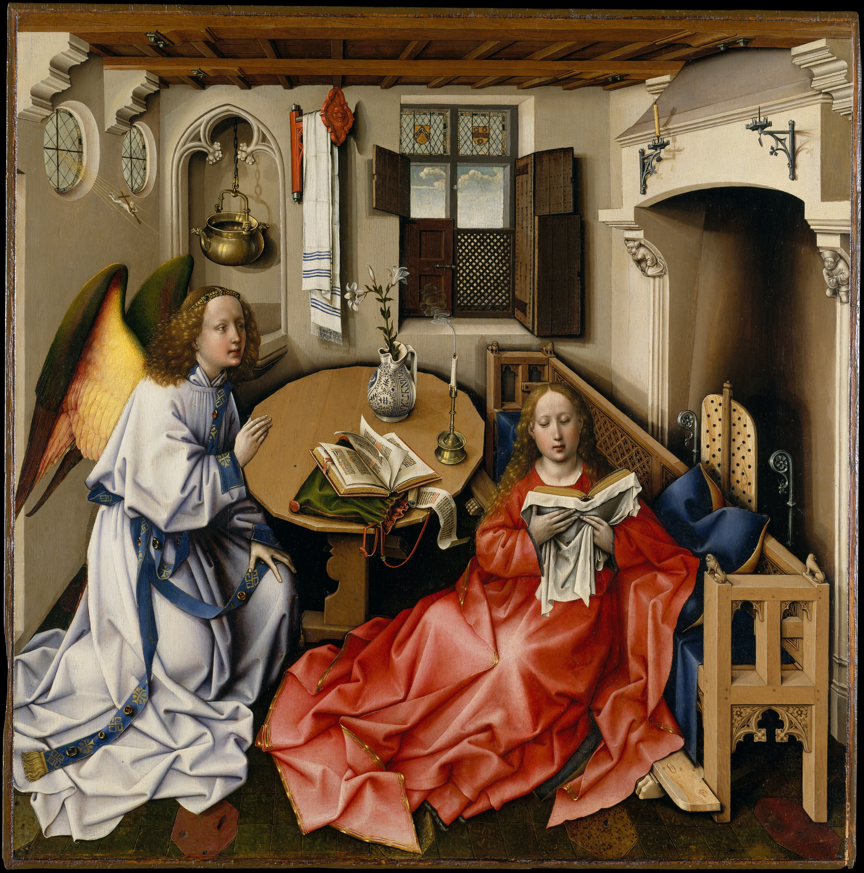 Workshop of Robert Campin - Annunciation Triptych (Merode