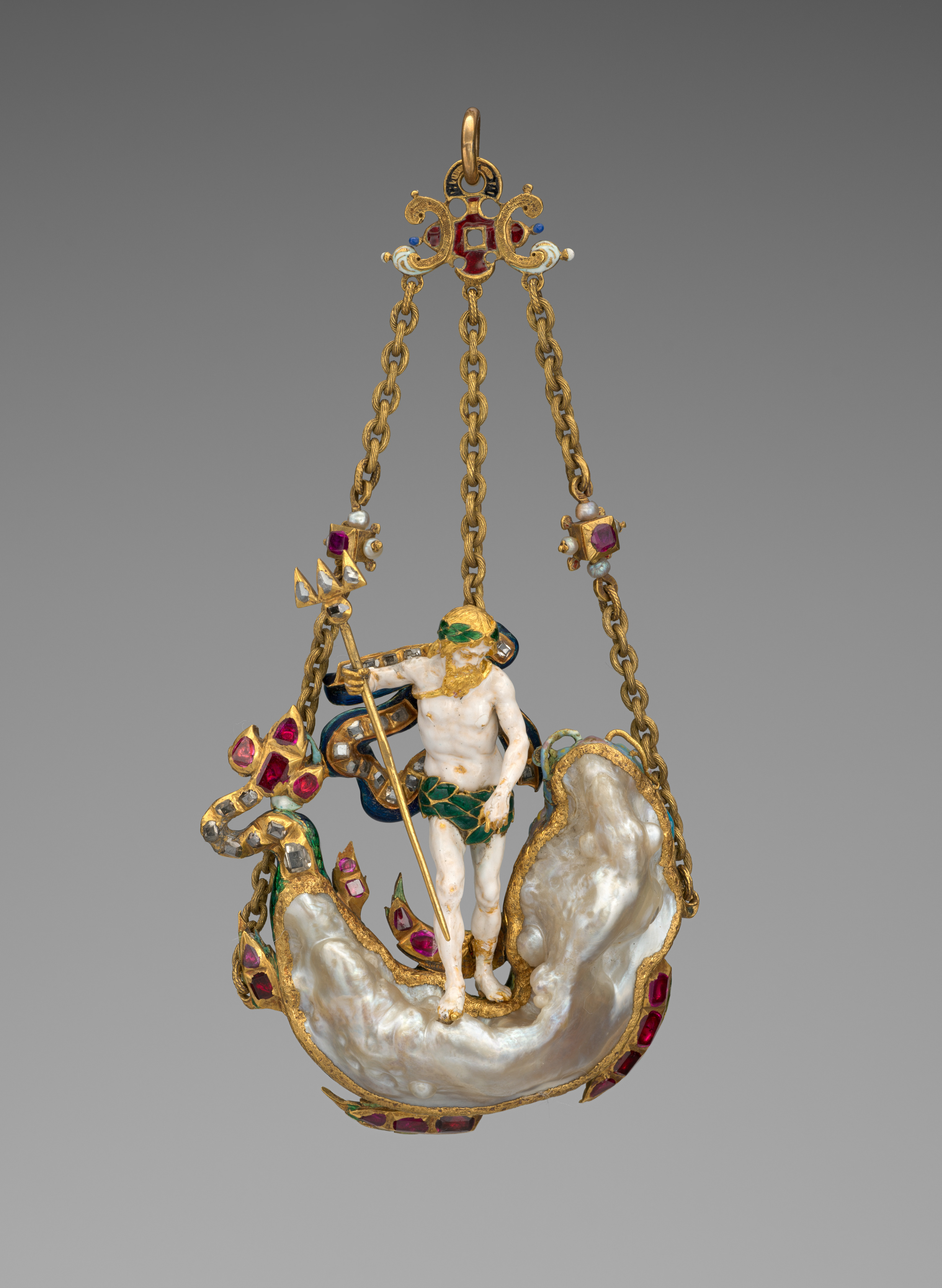 Pendant in the Form of Neptune and a Sea Monster - probably