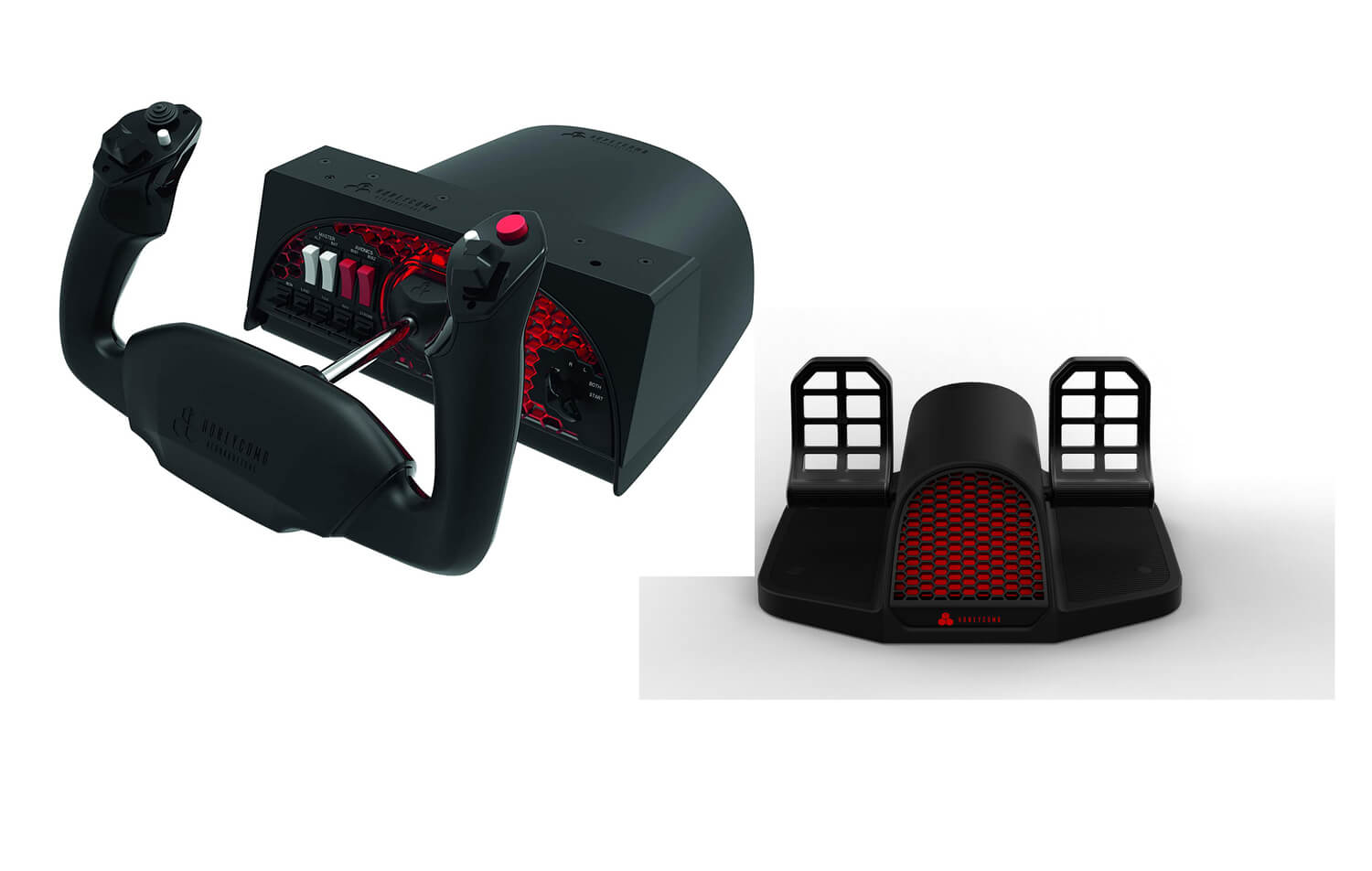 Honeycomb Alpha Yoke + Charlie Rudder Pedals Bundle - MyPilotStore.com