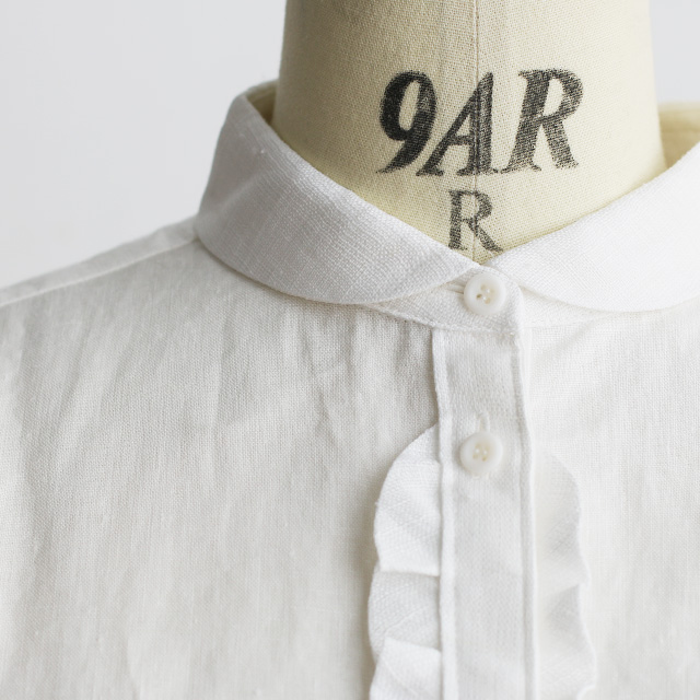 手織り麻を使ったフリルシャツ｜衣料品｜中川政七商店 公式サイト