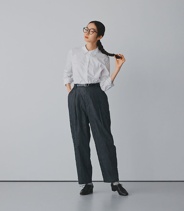 日本の布ぬの 布ぬのテーパードパンツ｜工芸・暮らし・贈りもの｜中川