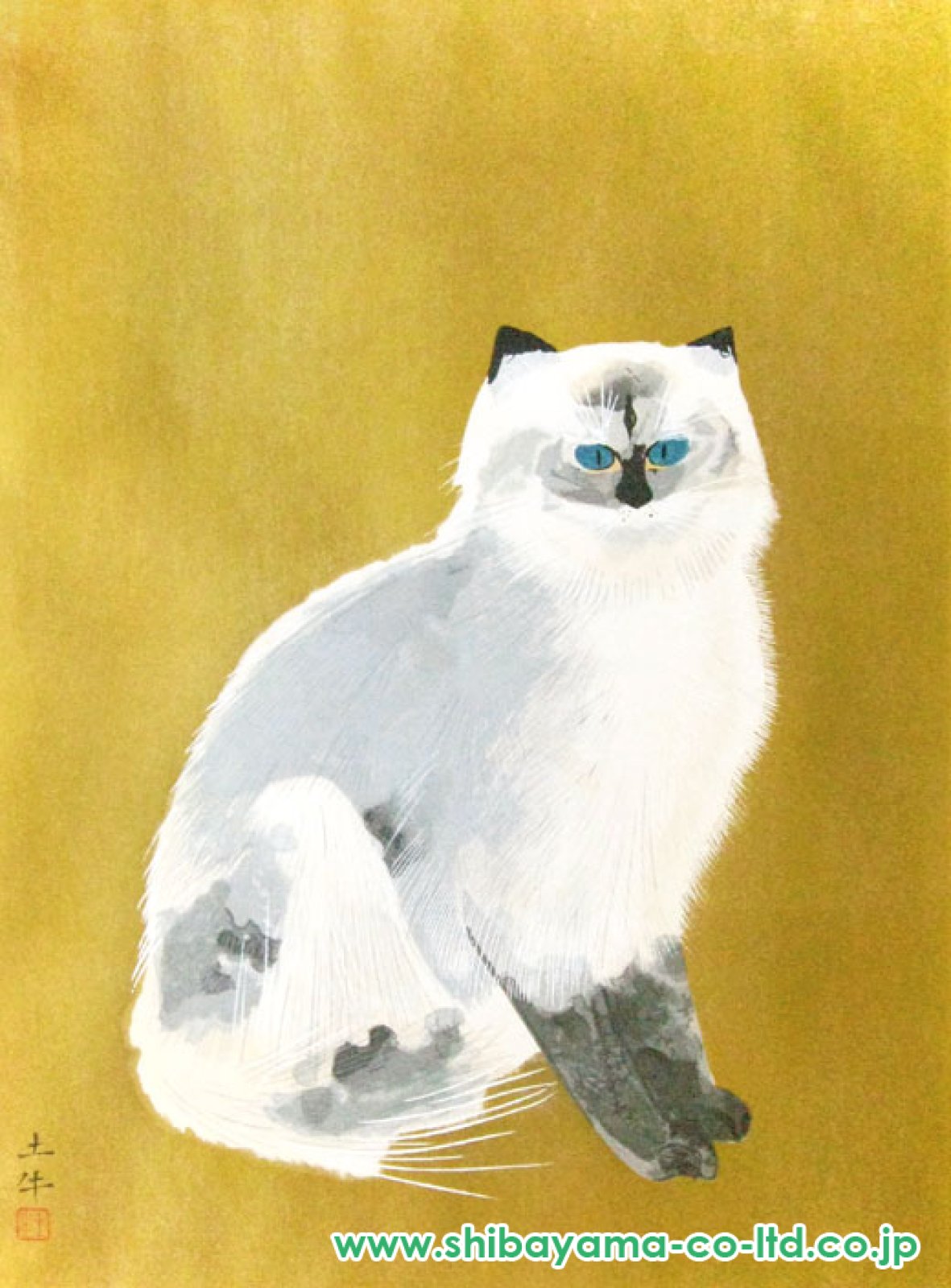 奥村土牛「シルバータビー」木版画 :: 絵画買取・販売 - シバヤマ