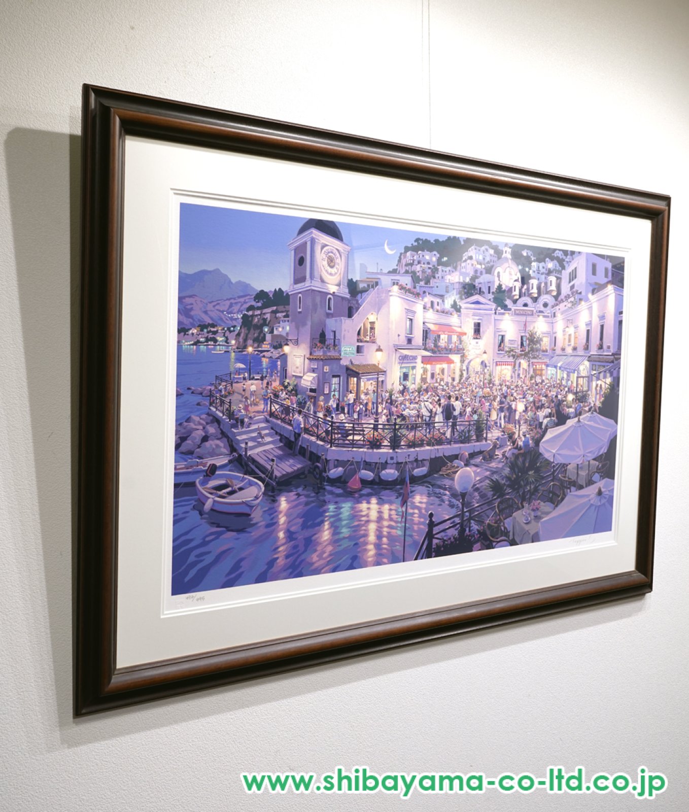 笹倉鉄平「カフェ・ベラ・ノッテ」シルクスクリーン :: 絵画買取・販売