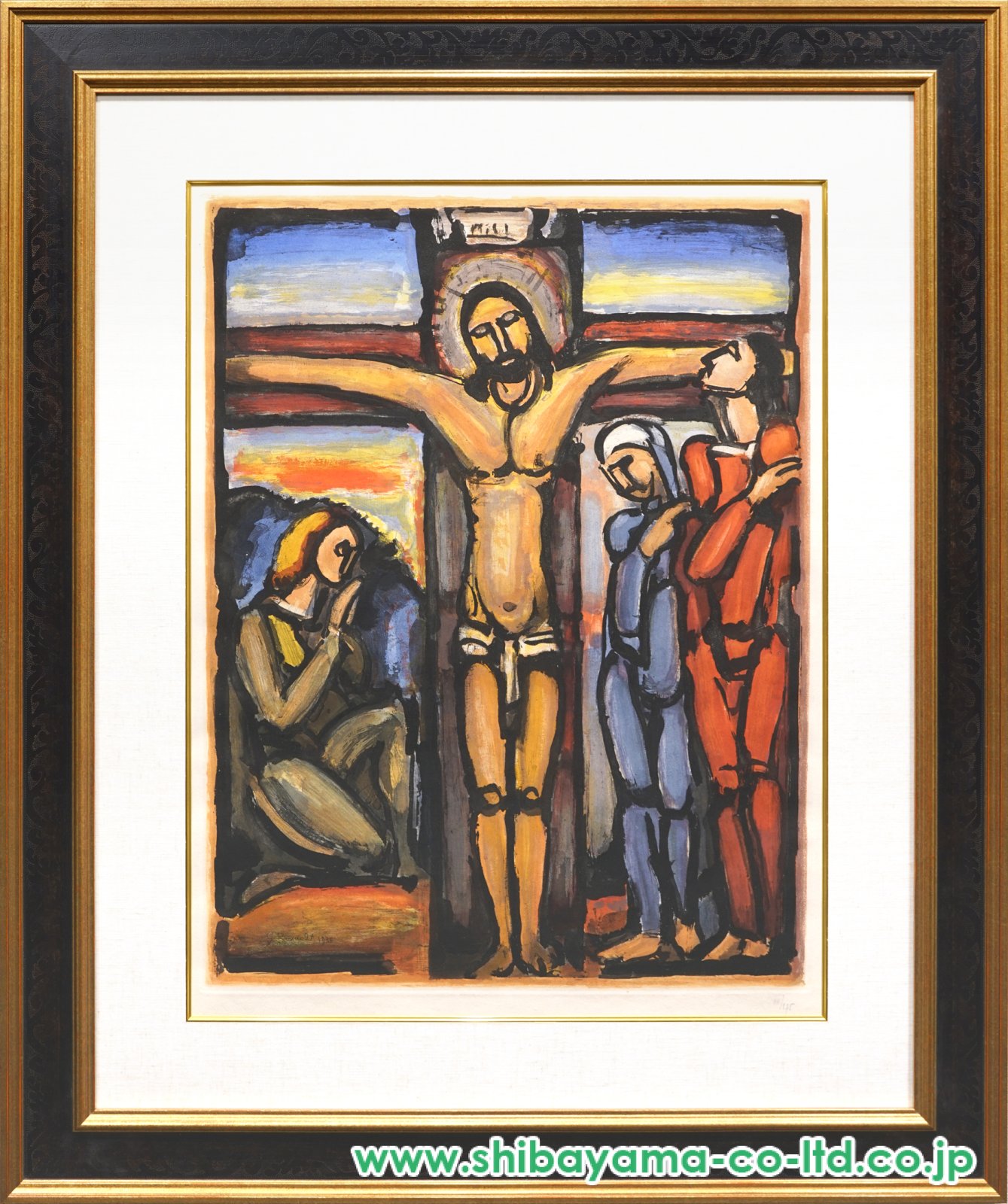 ジョルジュ・ルオー「十字架上のキリスト」エッチング＋アクアチント