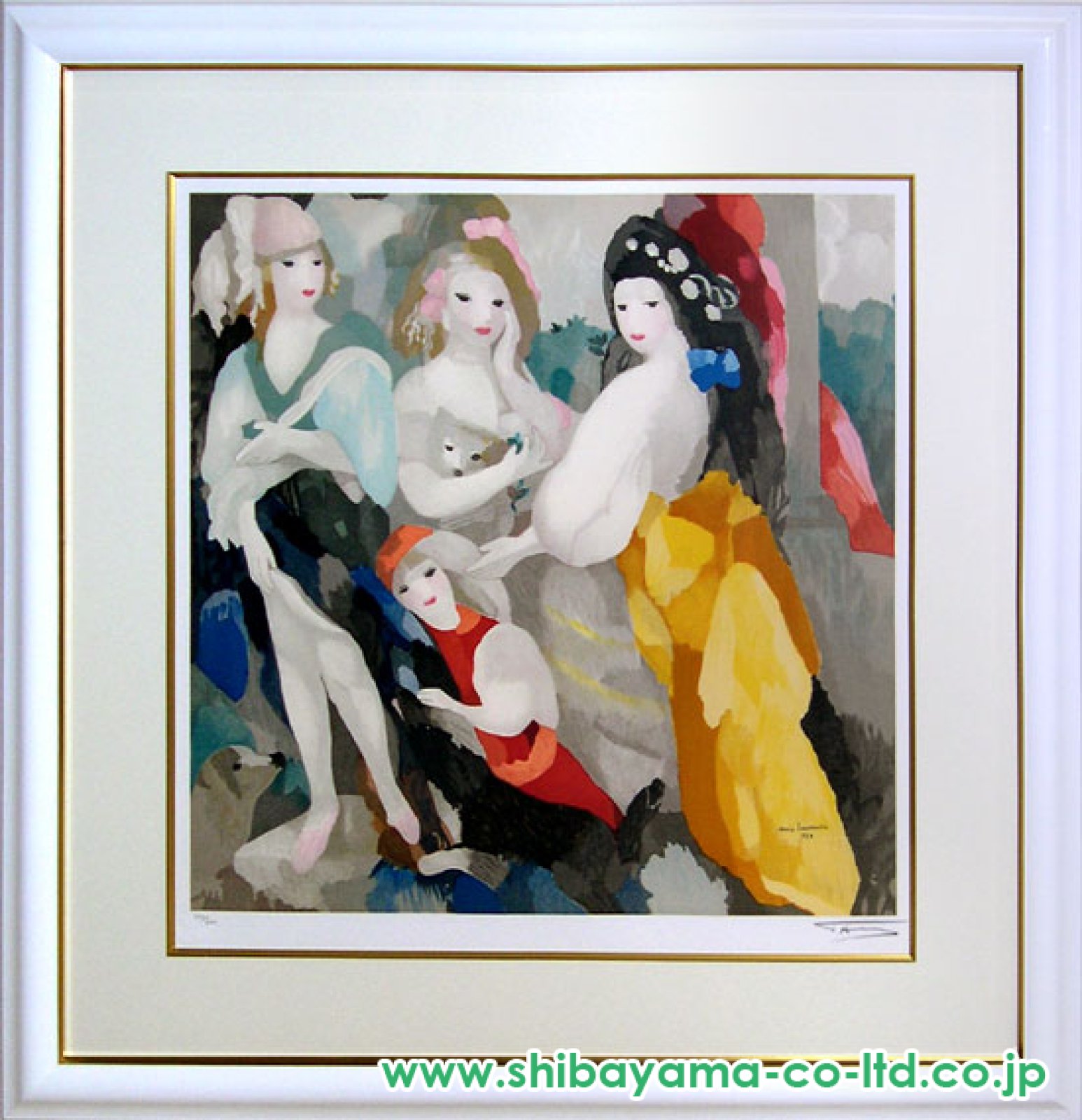 マリー•ローランサン リトグラフ 作品名 婦人 エディション50/100