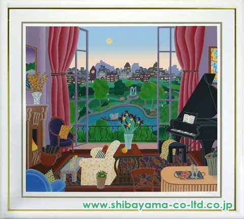 トーマス・マックナイト「ボストン・パブリックガーデン」シルク