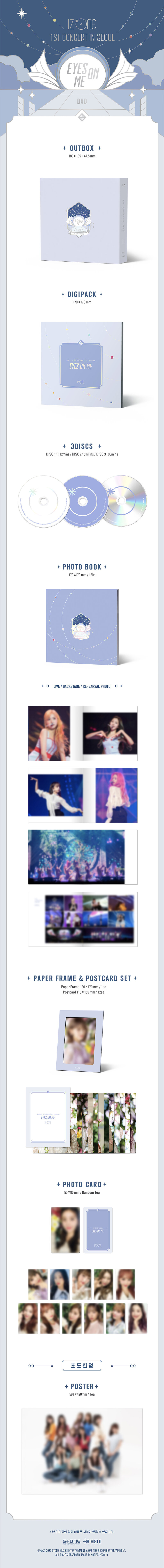 IZ*ONE IZONE - 1ST CONCERT IN SEOUL [EYES ON ME] DVD and BLU-RAY