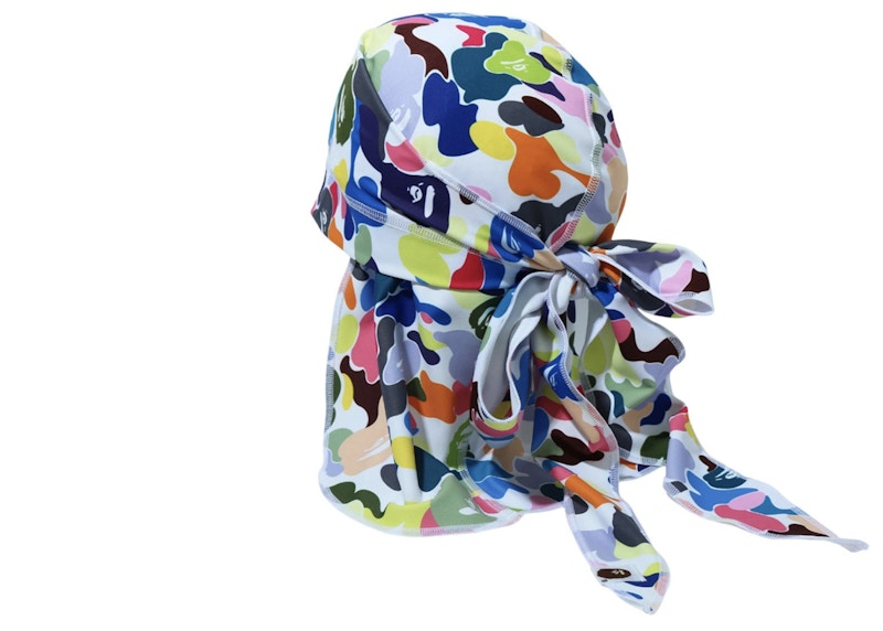 BAPE A Bathing Ape Multi Camo Du-Rag White Men's - US