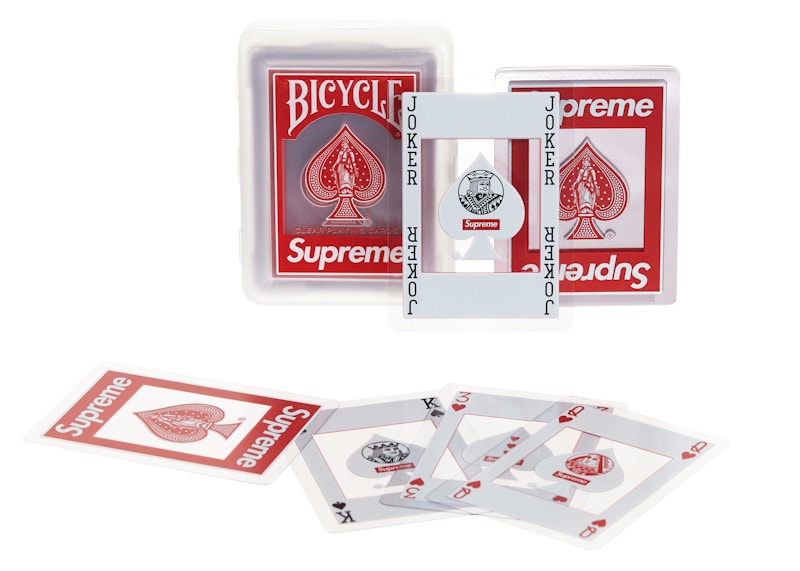 Supreme Bicycle Clear Playing Cards Red - FW20 - US