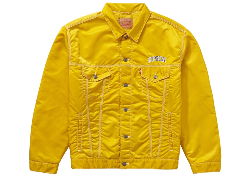 Supreme Levi's Nylon Trucker Jacket Yellow Men's - FW19 - US