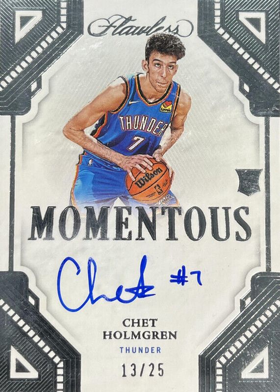 Chet Holmgren 2022 Flawless #MA-CHG Momentous Autographs /25 Price