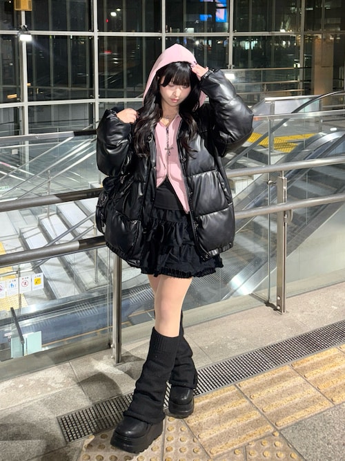 3*2様 Dimmoire レッグウォーマー ブランドタグ付き 黒×グレー 3*2様