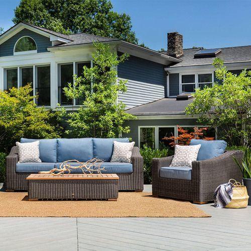 NWB4PC by La-Z-Boy - New Boston 4pc Wicker Patio Conversation Set