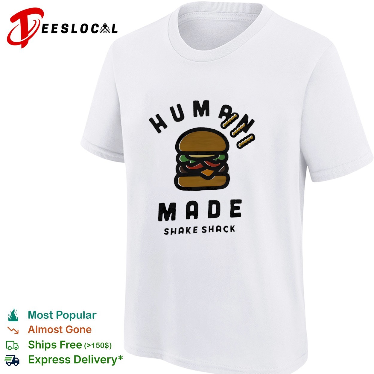Hamburger human made shake shack shirt, hoodie, sweater, long