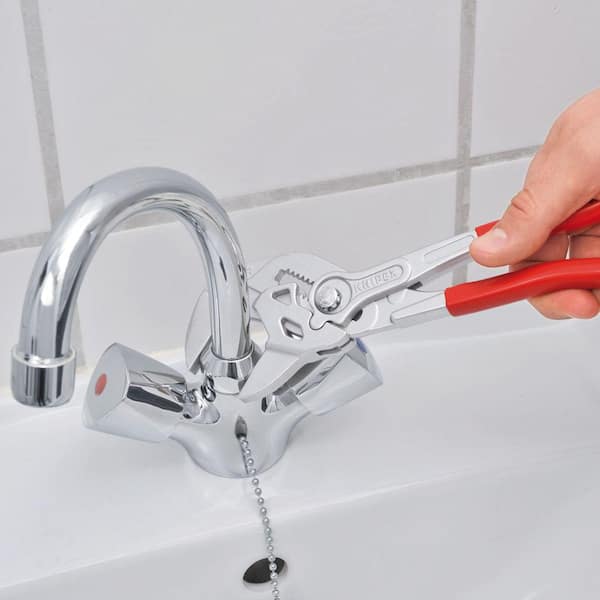 KNIPEX Heavy Duty Forged Steel 10 in. Pliers Wrench with Nickel