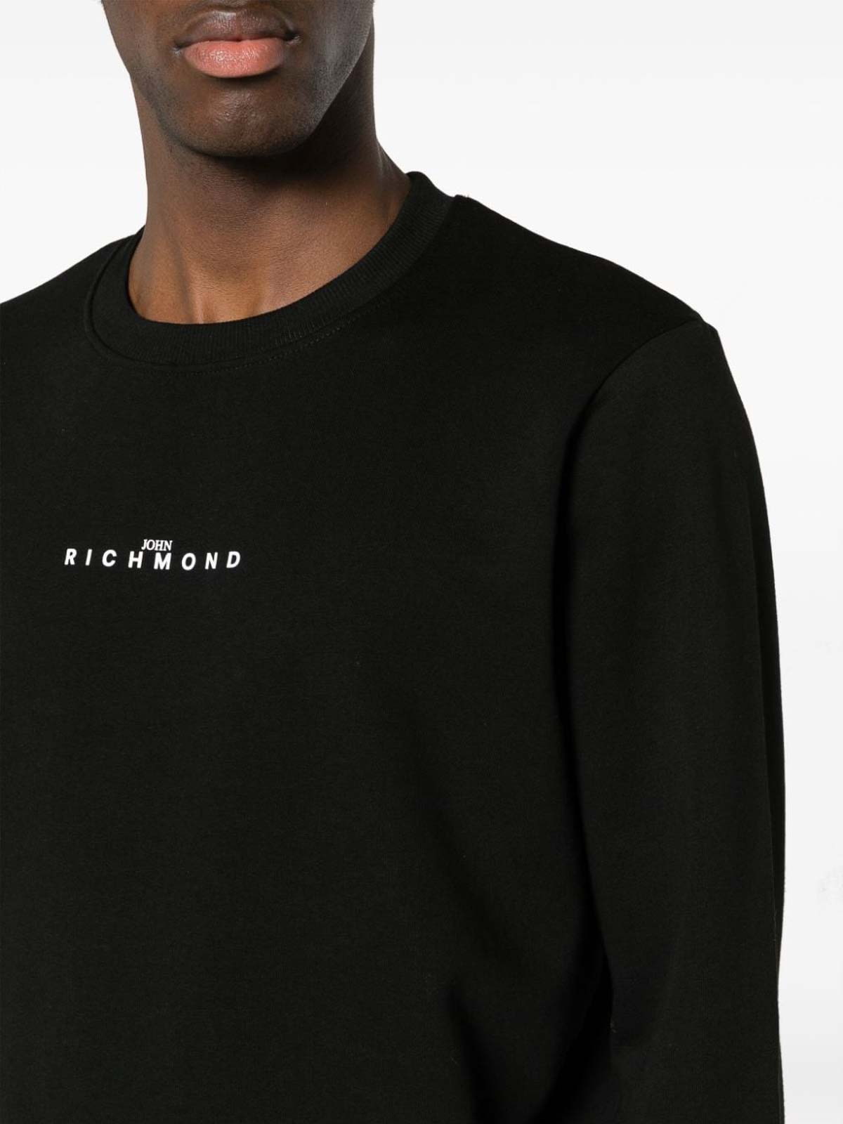 John Richmond Sweatshirt with logo - Black - Men|RMA23087FEBLK
