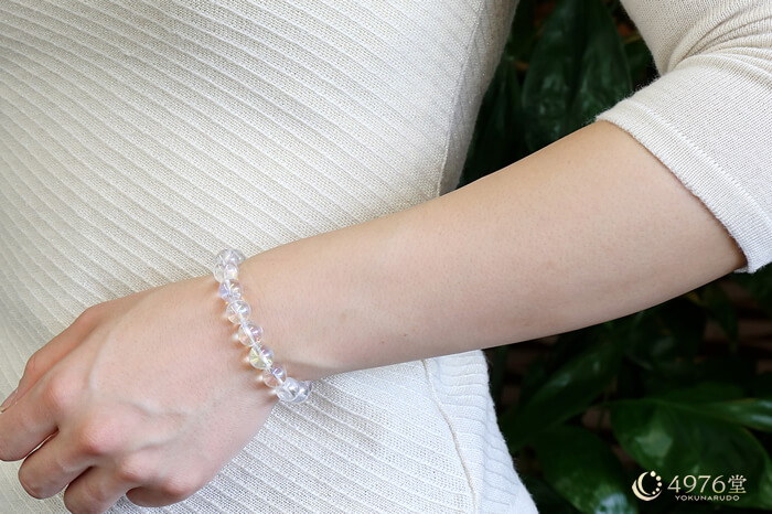 オーロラ水晶 ブレスレット 10mm ｜ 天然石通販の4976堂