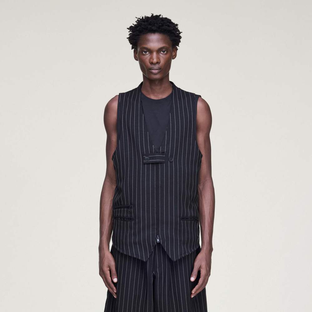 Y-3 SPORT UNIFORM PINSTRIPE TAILORED VEST Y-3│Y-3 ワイスリー