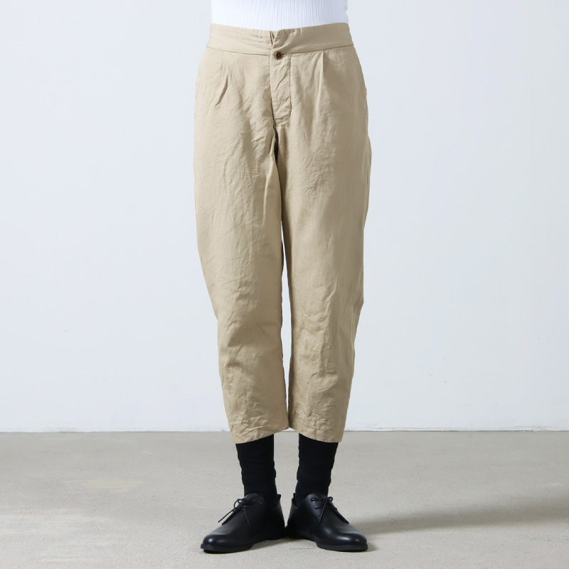 YAECA (ヤエカ) CANVAS DESIGN TUCK PANTS / タックパンツ