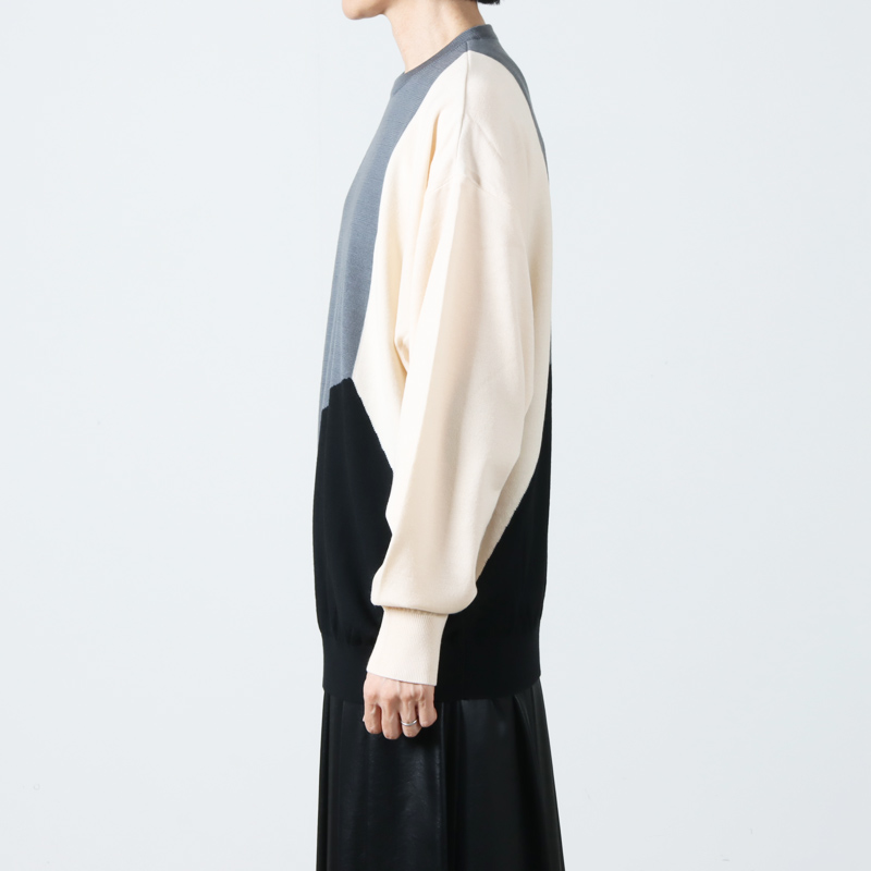 Graphpaper (グラフペーパー) Fine Wool Intarsia Knit / ファイン