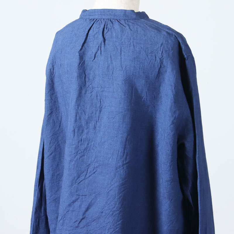 ICHI Antiquites (イチアンティークス) INDIGO LINEN シャツ