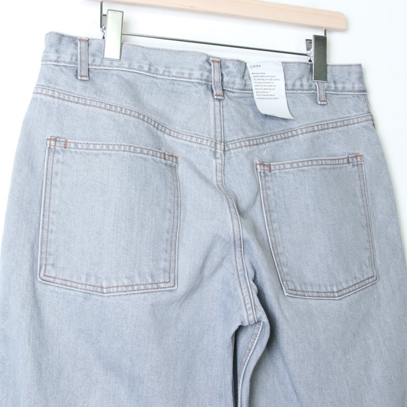 CIOTA (シオタ) グレー スビンコットン 13,5oz バギーデニム