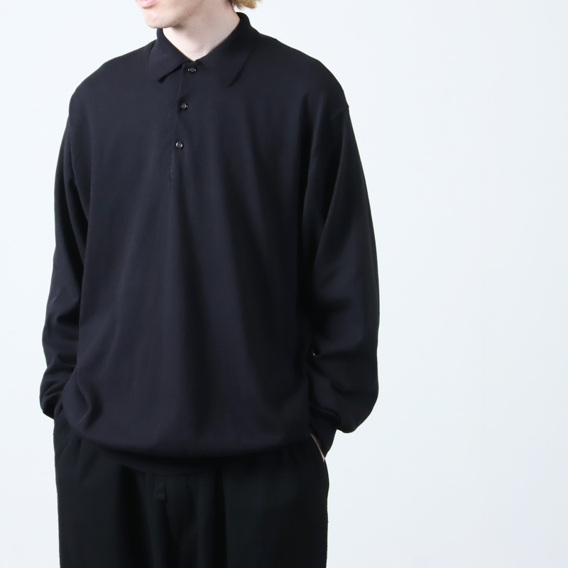 COMOLI (コモリ) コットン ニットポロ