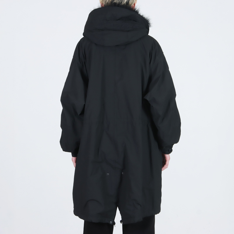 COMOLI (コモリ) コットンナイロン ミリタリーフーデッドコート