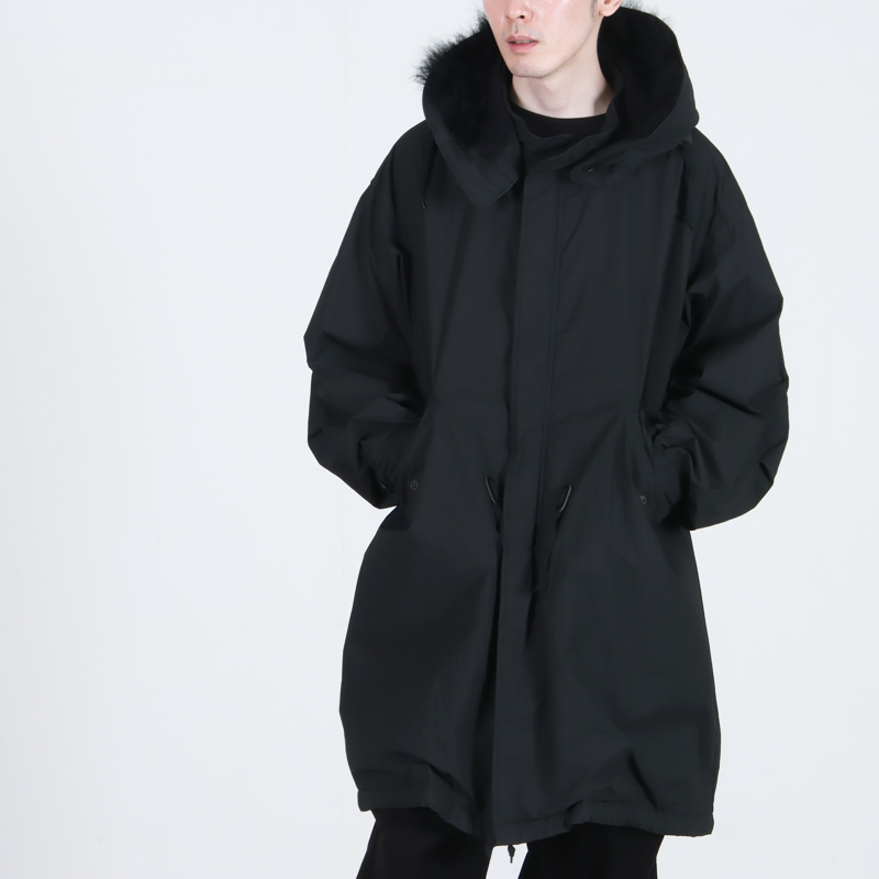 COMOLI (コモリ) コットンナイロン ミリタリーフーデッドコート