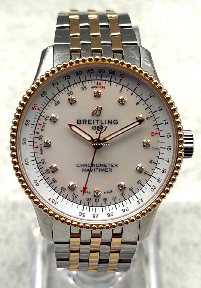 Breitling Navitimer Automatic 35 Two-Tone Rose Gold – Diamond