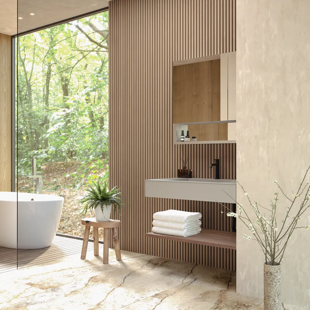 ラヴィタスW900 ホワイト×ウォールナット | 洗面台 | 住宅設備機器