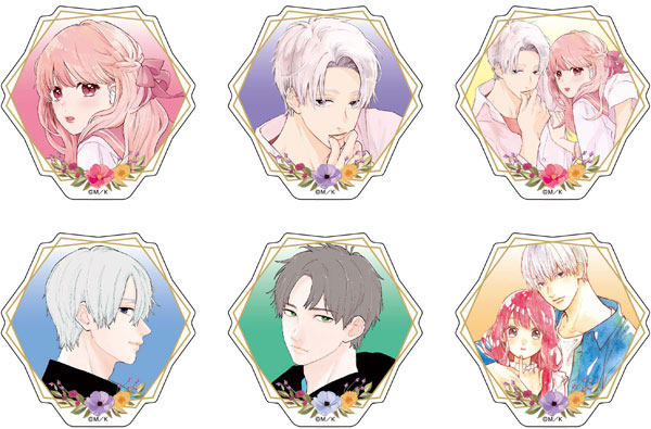 ゆびさきと恋々 ラメアクリルバッジコレクション 6個入りBOX