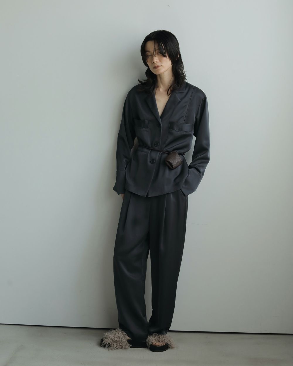 ànuke online store（アンヌーク） / Satin Tailored ShirtsSatin