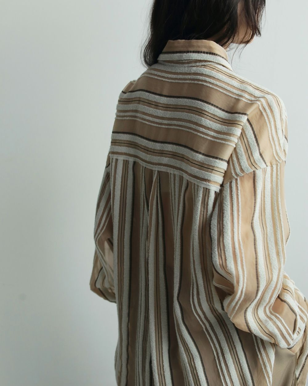 ànuke online store（アンヌーク） / Sheer Stripe ShirtsSheer Stripe